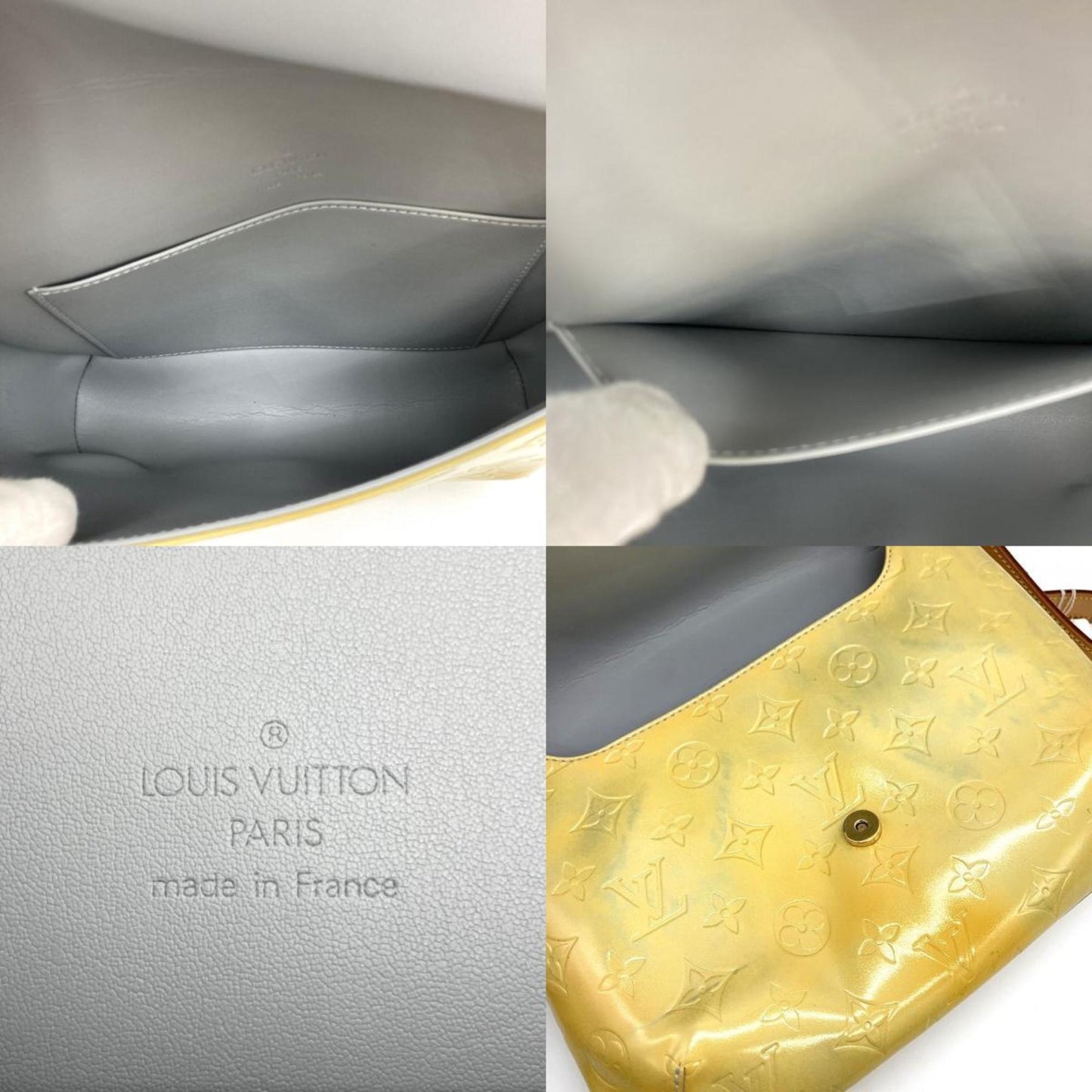 Louis Vuitton Yellow Vernis Shoulder Bag