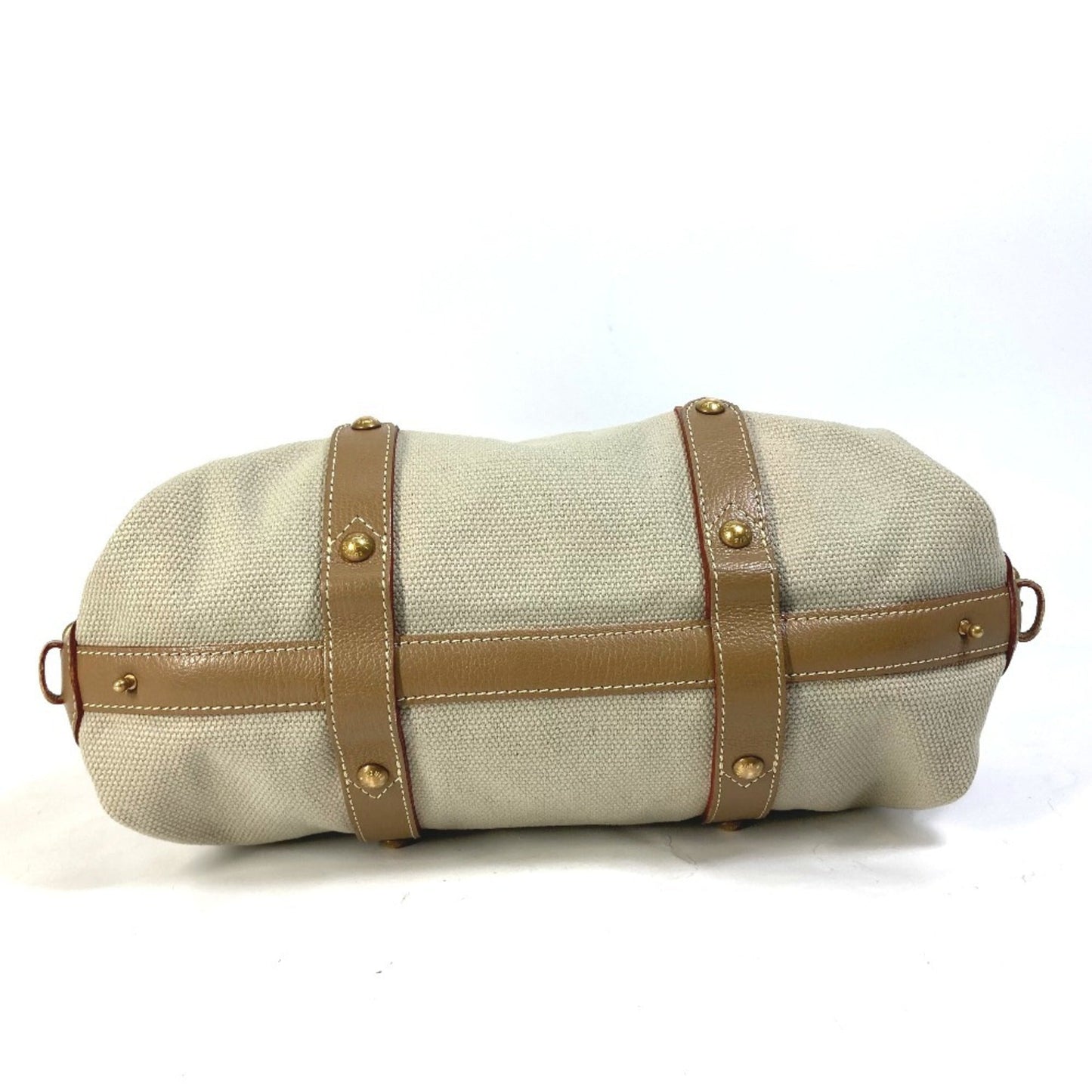 Louis Vuitton Beige Canvas Leather Handbag Shoulder Bag