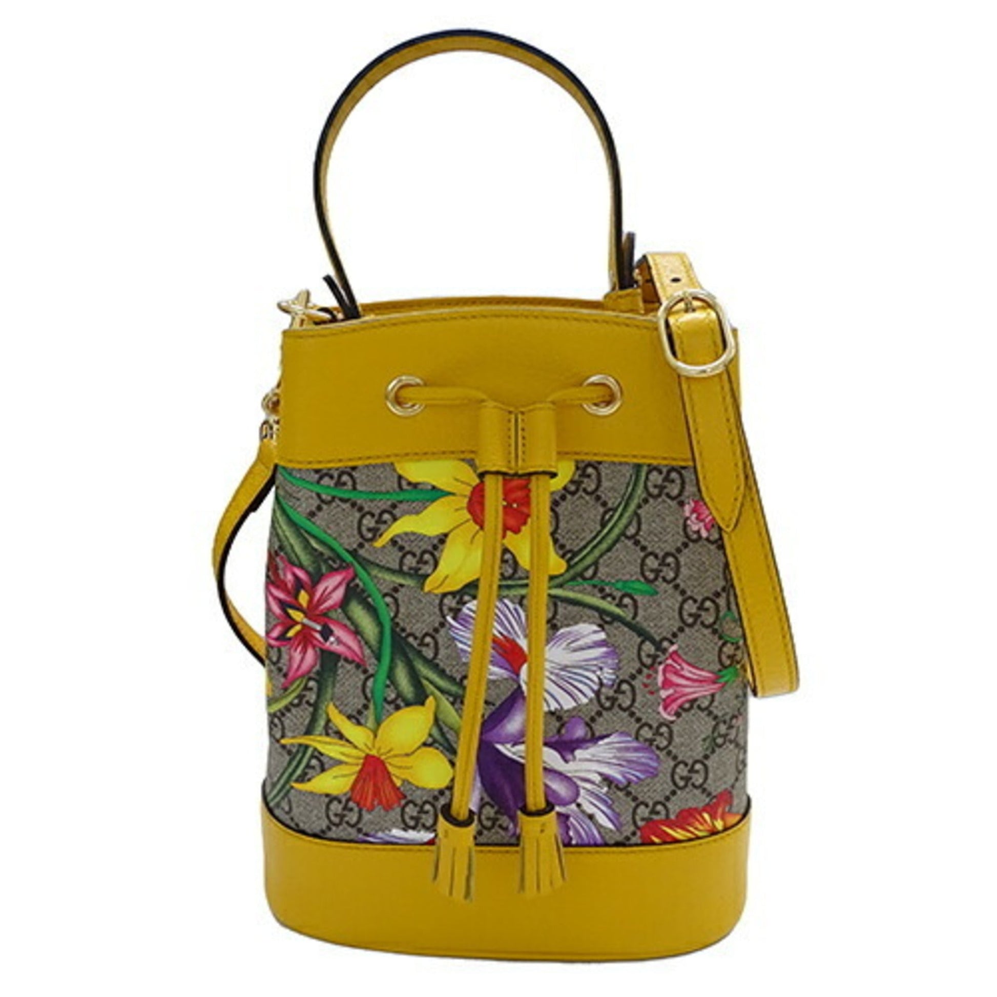 Gucci Multi-Color Yellow Gg Supreme Canvas Handbag Shoulder Bag ()