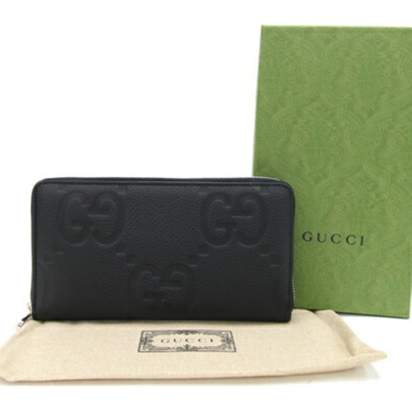 Gucci Black Leather Long Wallet (Bi-Fold)