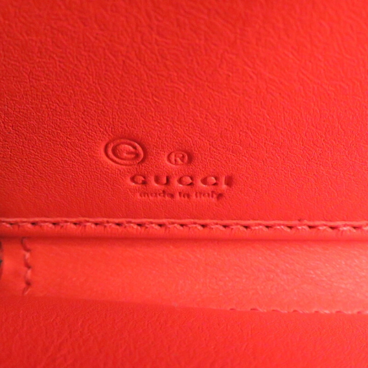 Gucci Orange Leather Wallet (Bi-Fold)