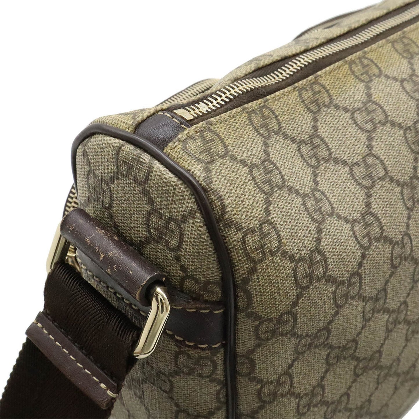 Gucci Dark Brown Pvc Leather Shoulder Bag
