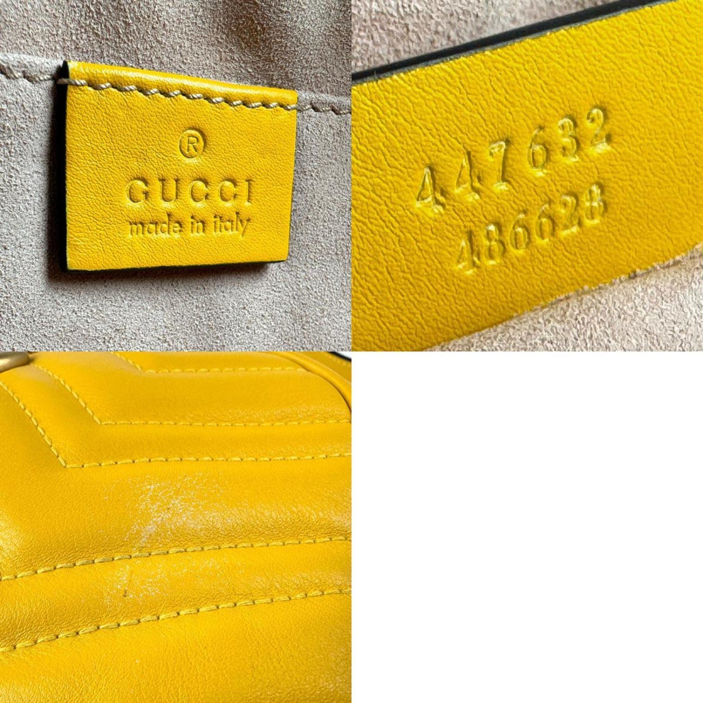 Gucci Yellow Leather Shoulder Bag