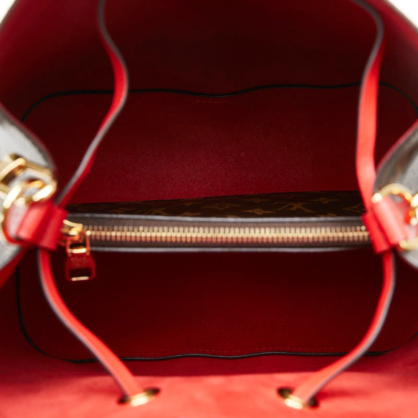 Louis Vuitton Brown Coquelicots Red Color Pvc Leather Shoulder Bag