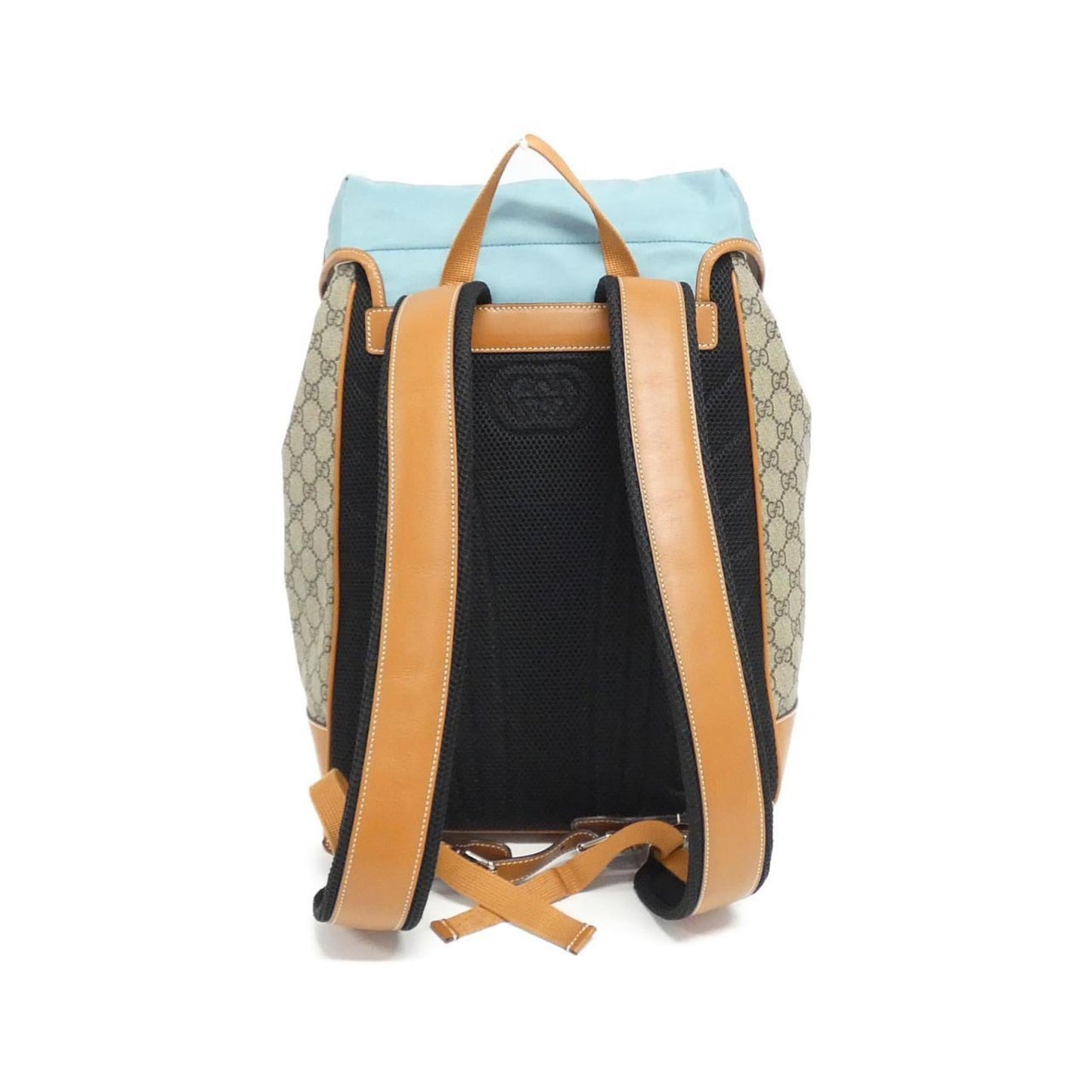 Gucci Beige Light Blue Gg Supreme Nylon Backpack