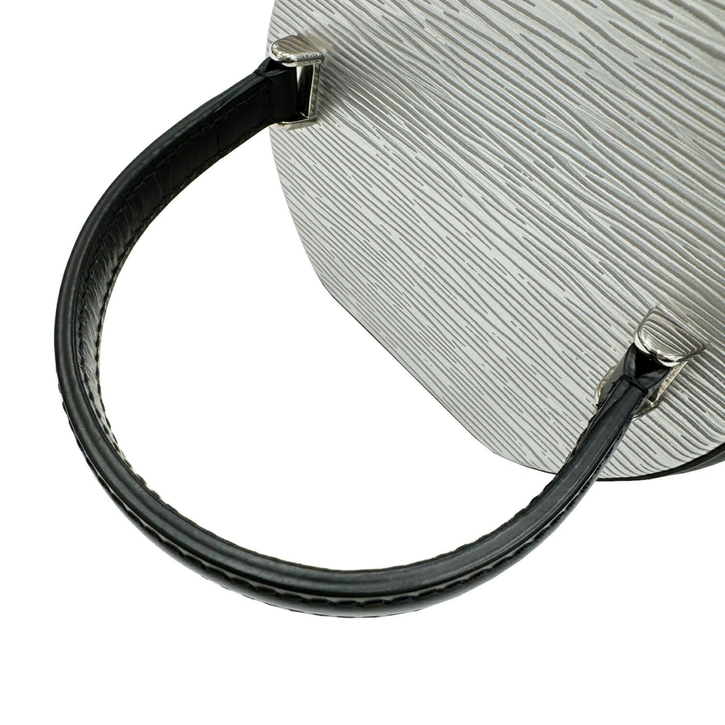 Louis Vuitton Black Silver Epi Leather Handbag Shoulder Bag