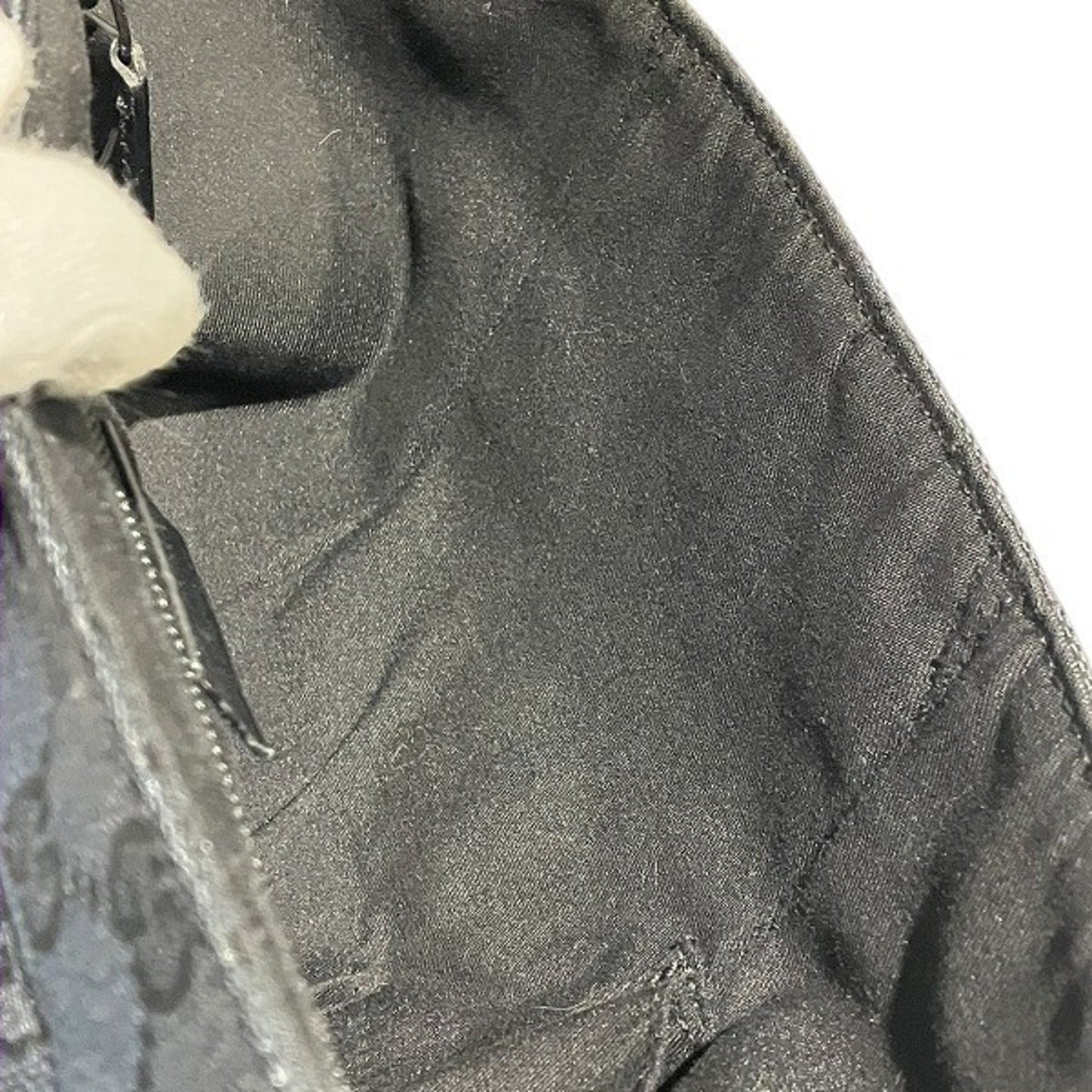 Gucci Black Canvas Leather Shoulder Bag