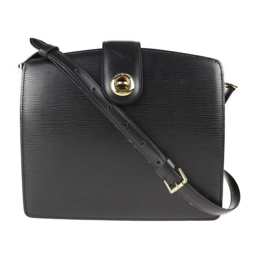 Louis Vuitton Noir Epi Leather Handbag Shopping Bag Shoulder Bag Tote Bag ()
