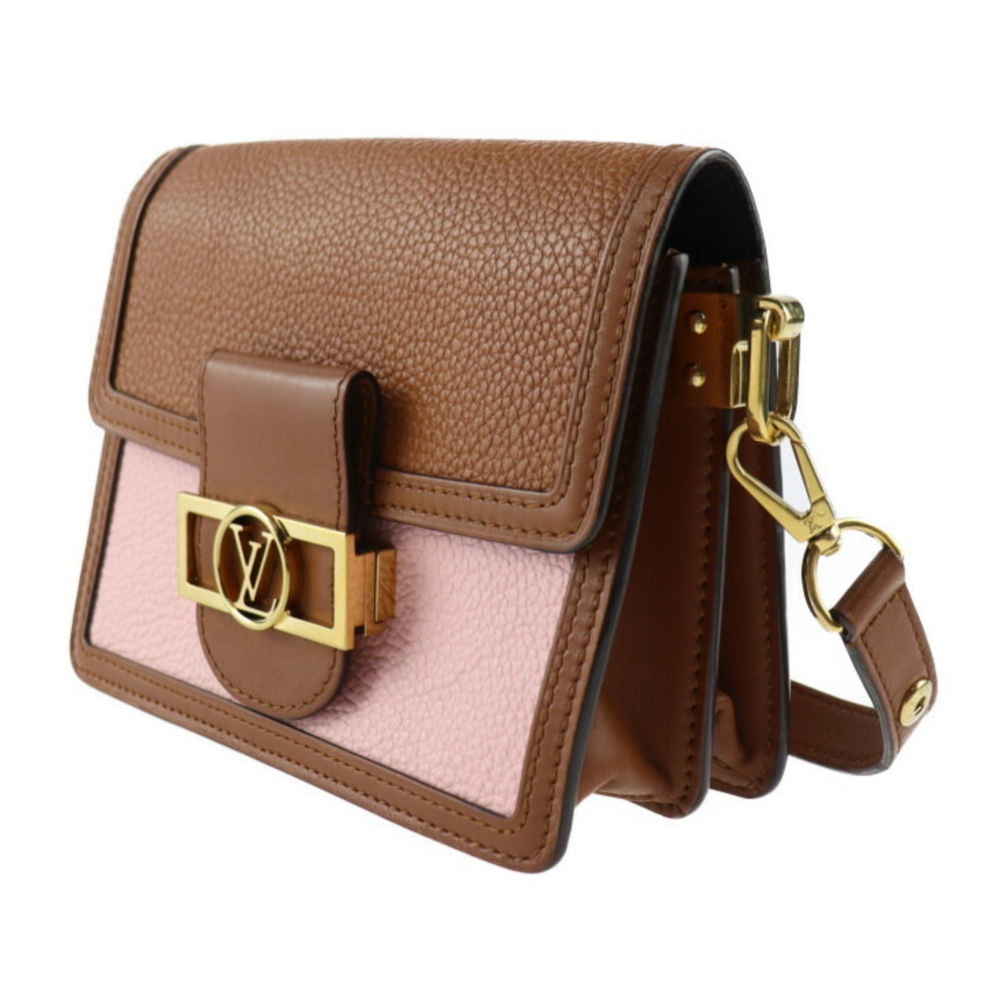 Louis Vuitton Brown Pink Clutch Bag Handbag Shoulder Bag