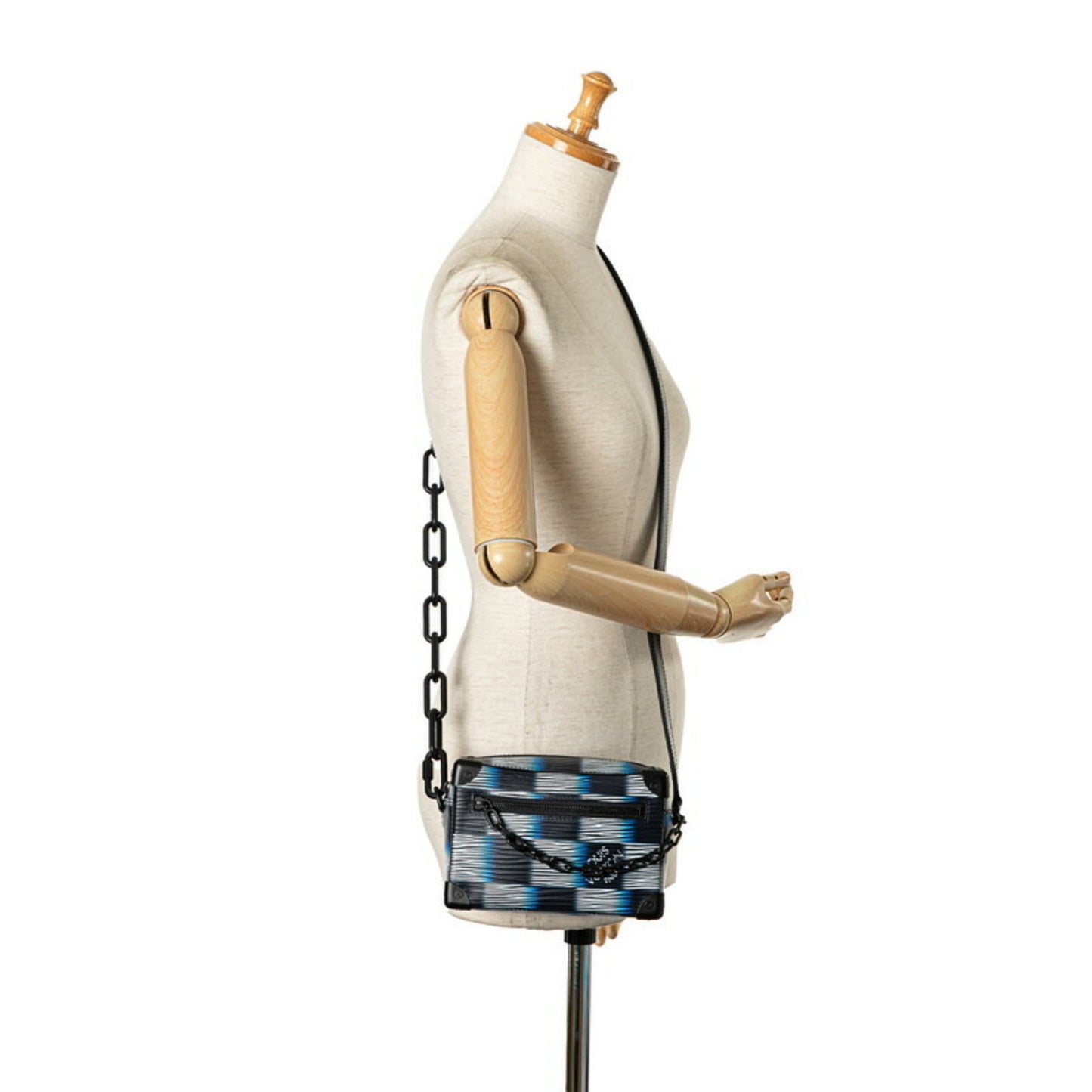 Louis Vuitton Damier Black Damier Canvas White Leather Shoulder Bag