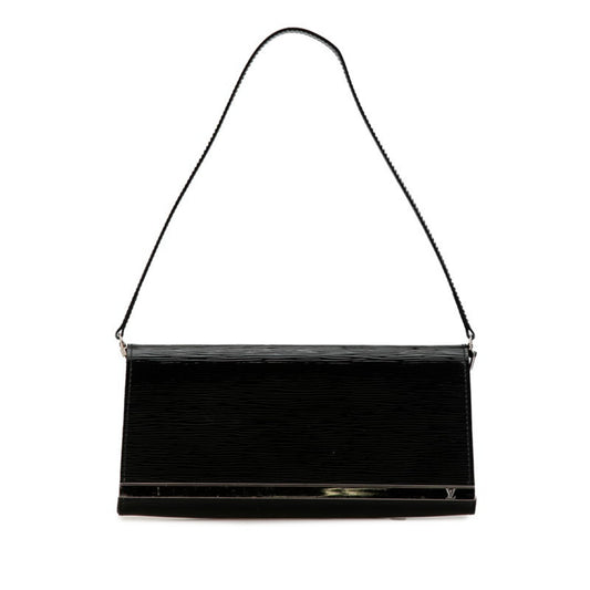 Louis Vuitton Black Noir Patent Leather Pochette Shoulder Bag ()