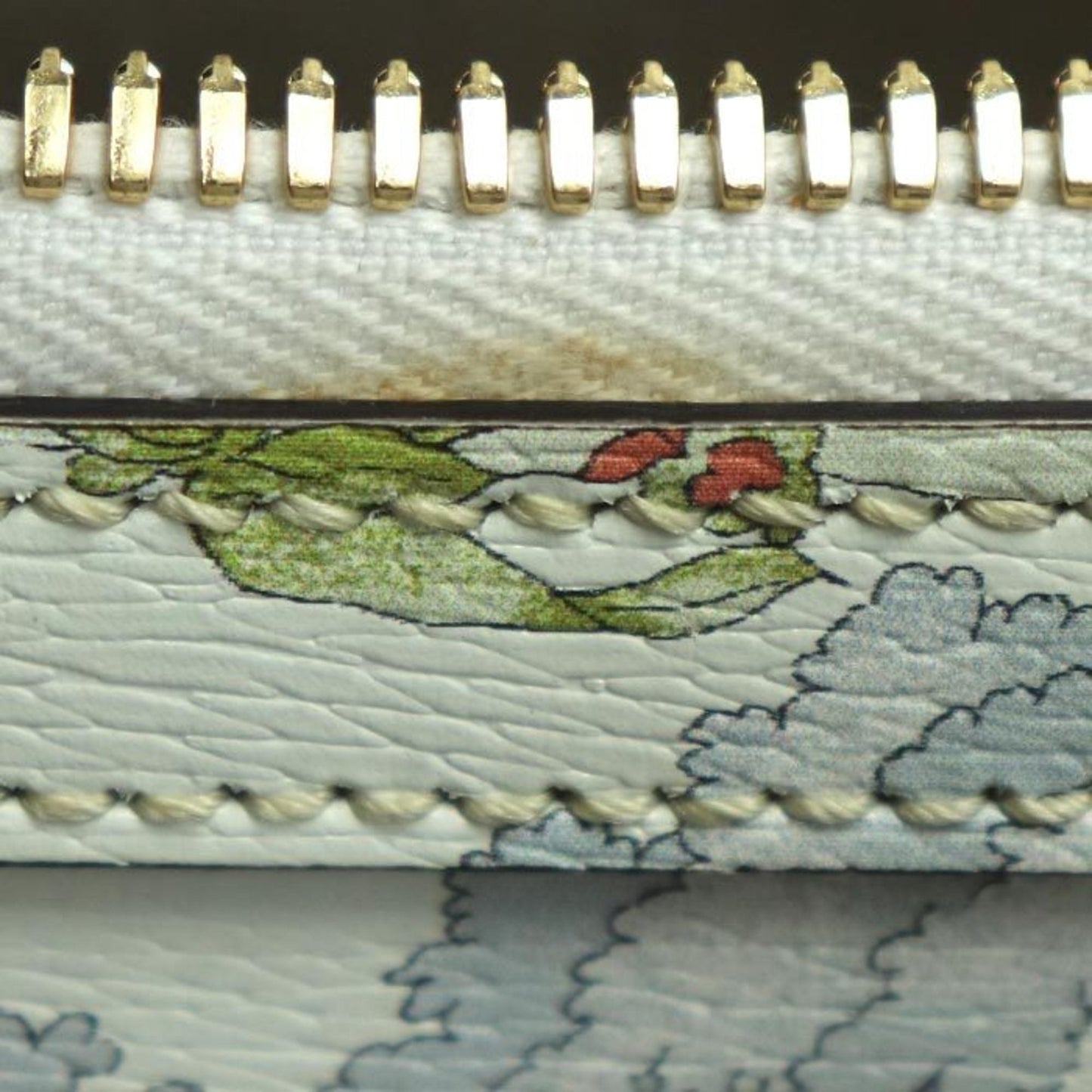 Gucci Horsebit Multi-Color White Leather Shoulder Bag