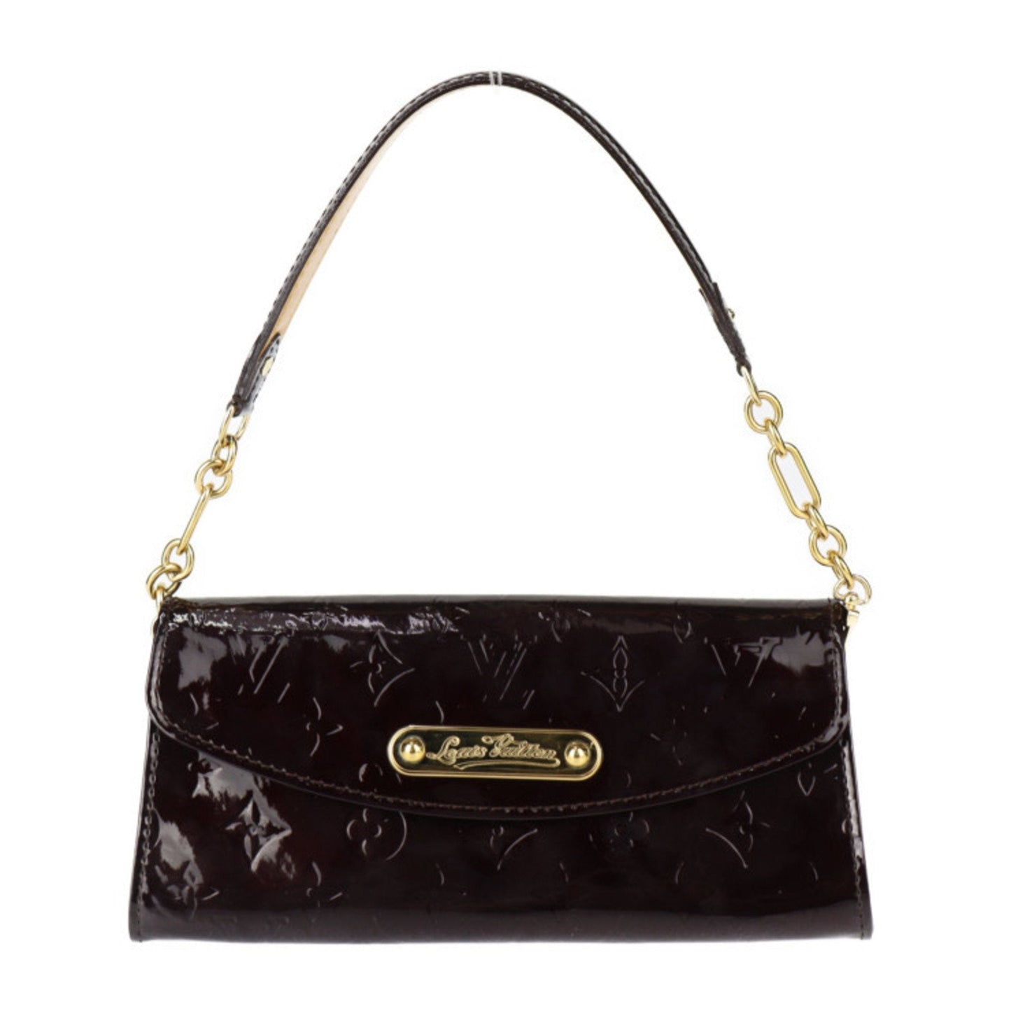 Louis Vuitton Amarante Monogram Vernis Clutch Bag Handbag Pouch Shoulder Bag ()