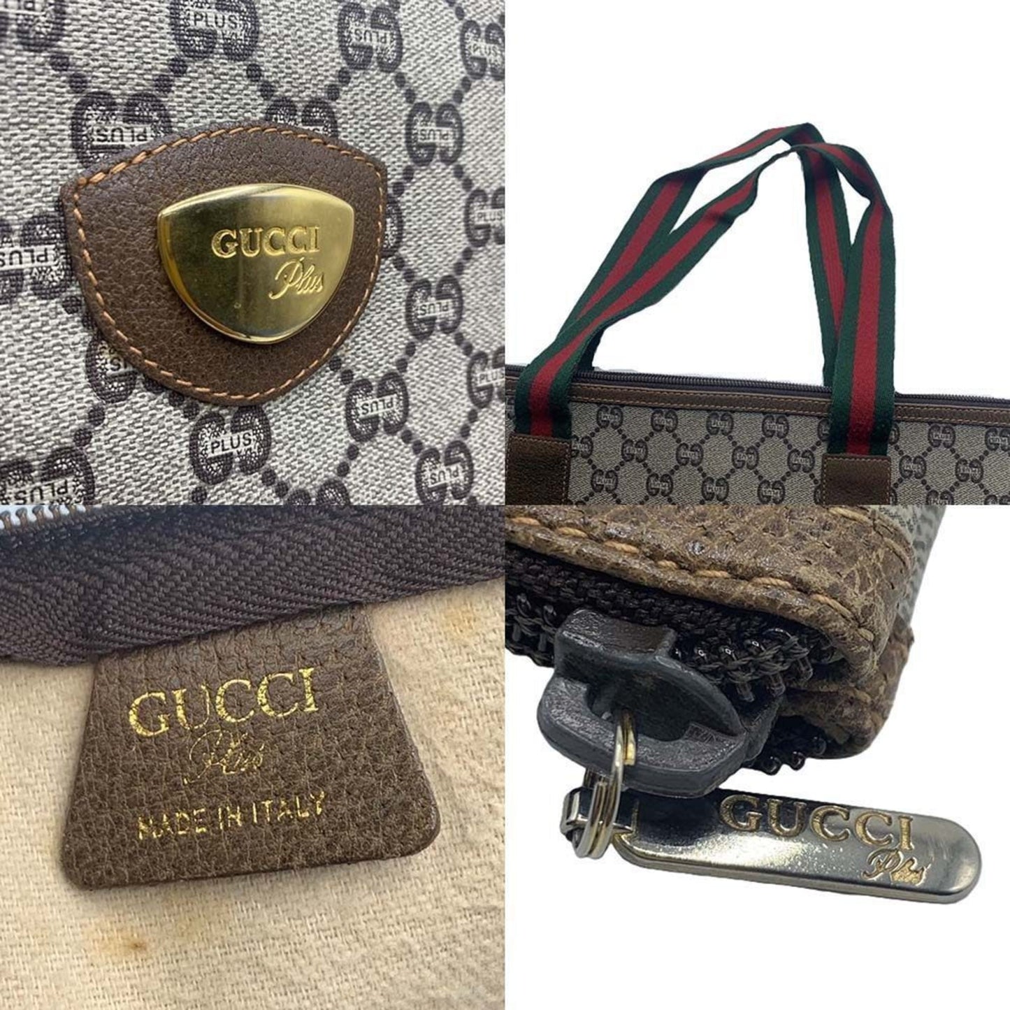 Gucci Gray Pvc Leather Tote Bag