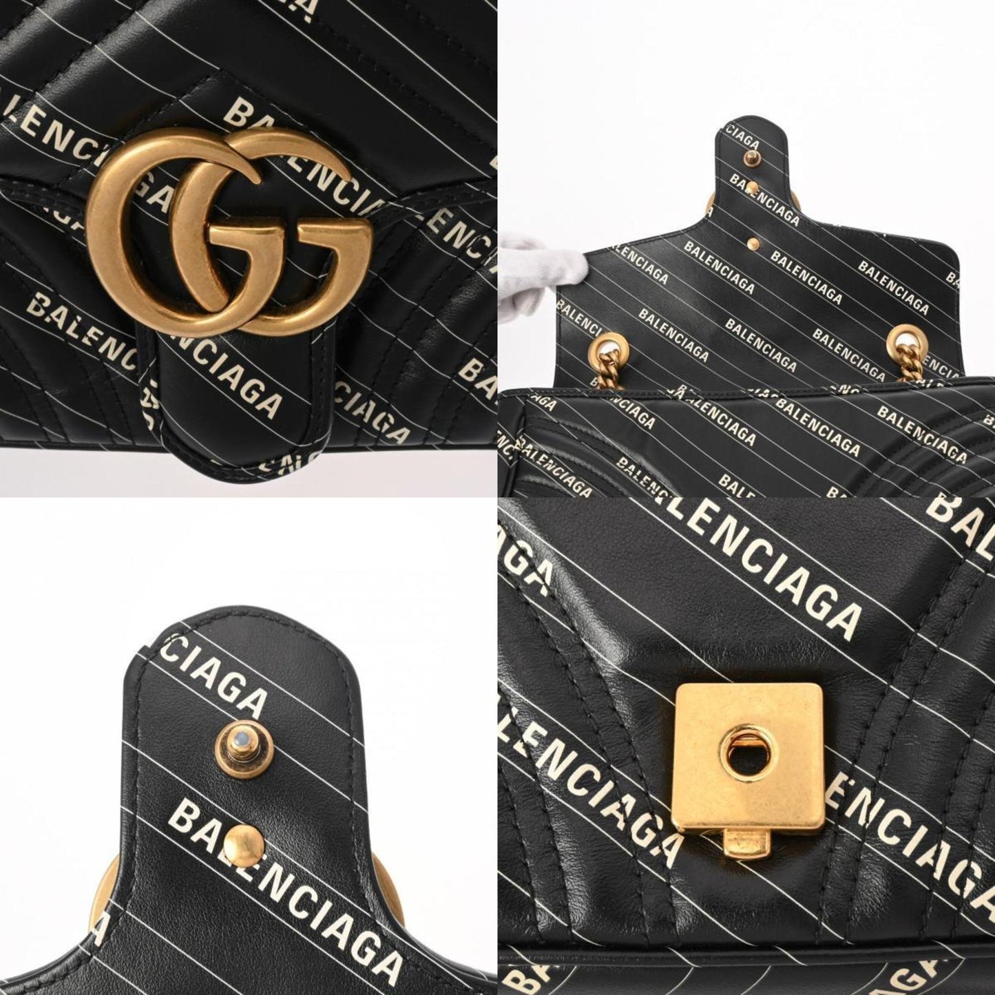 Gucci Black Leather Shoulder Bag