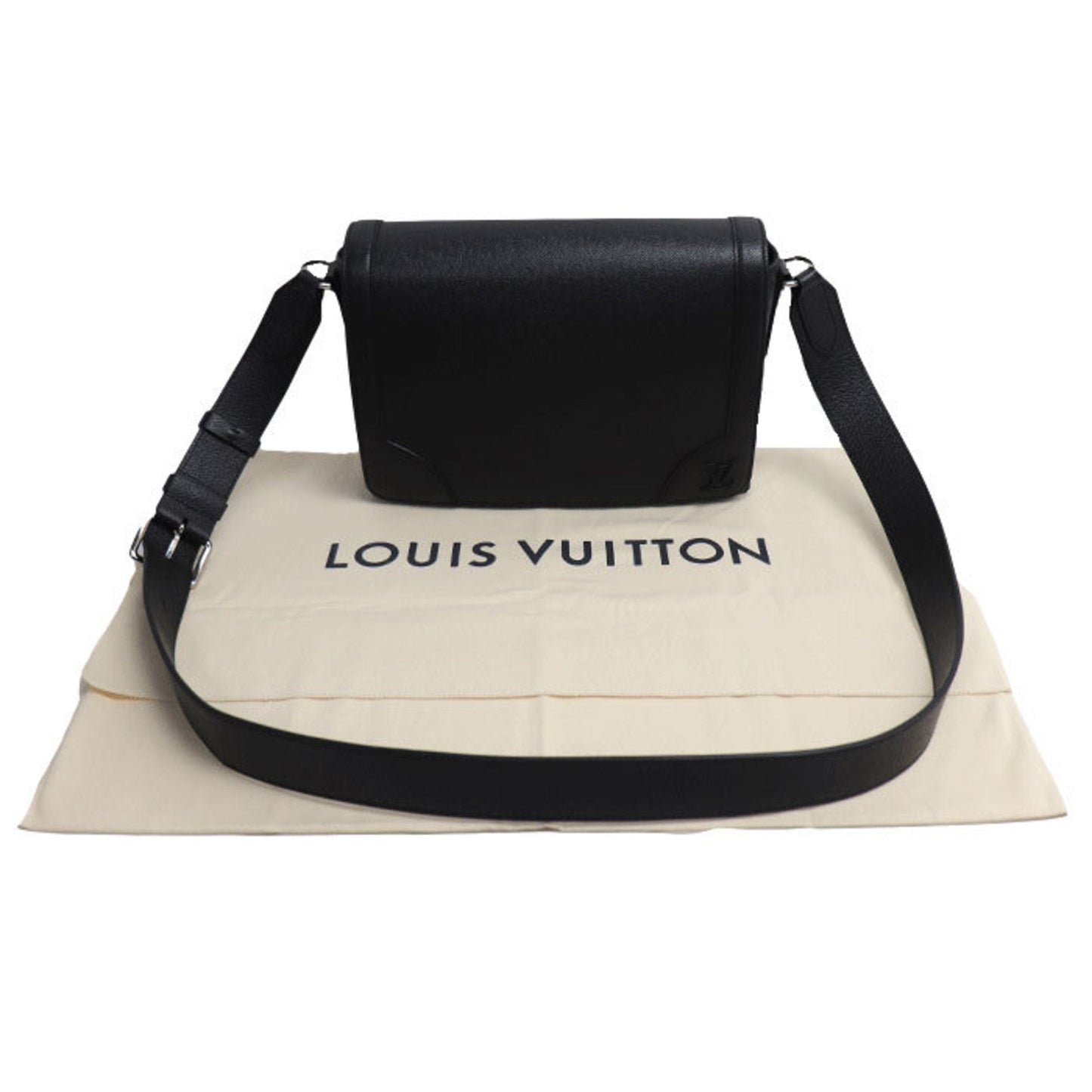 Louis Vuitton Black Taiga Leather Shoulder Bag