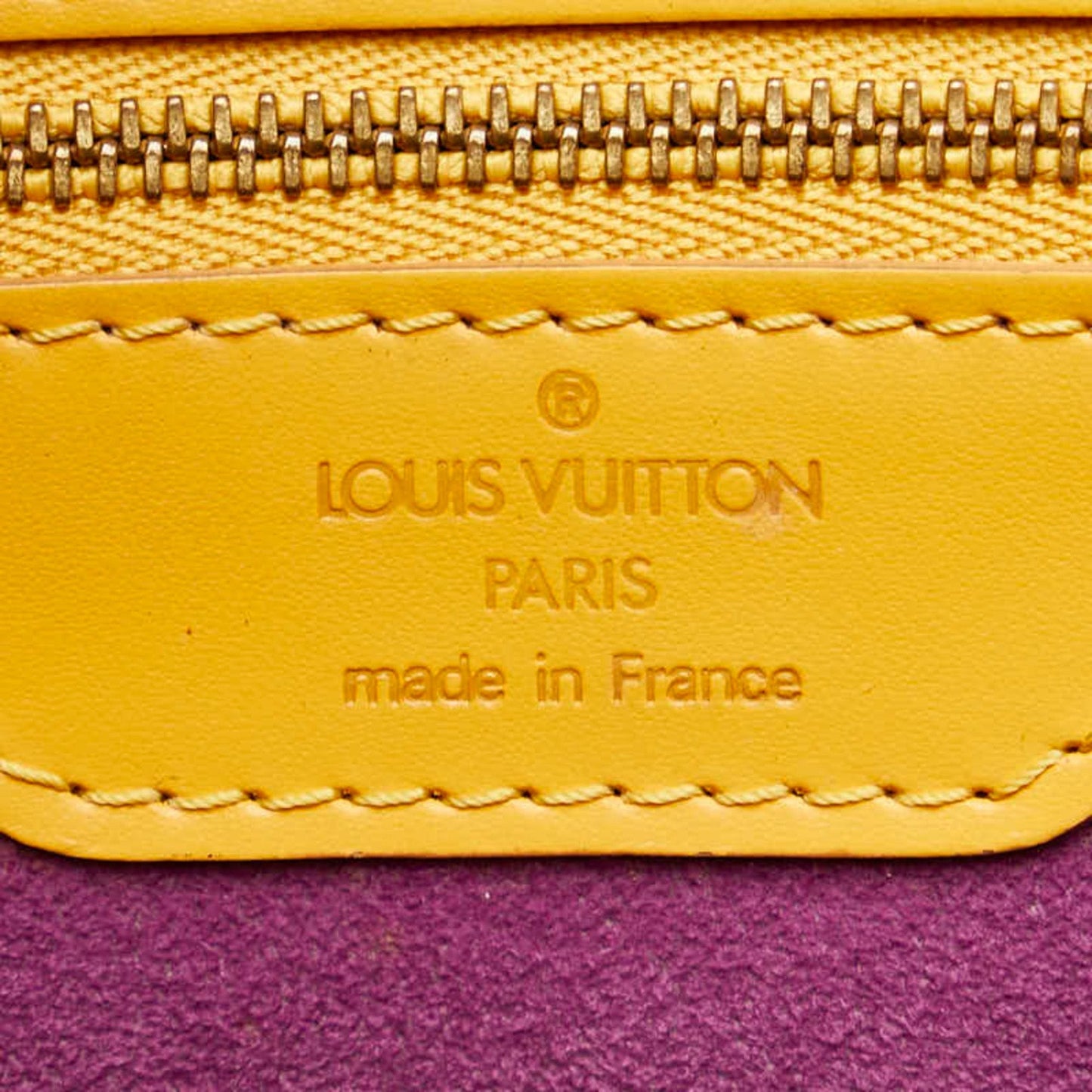 Louis Vuitton Epi Yellow Leather Shoulder Bag Tote Bag