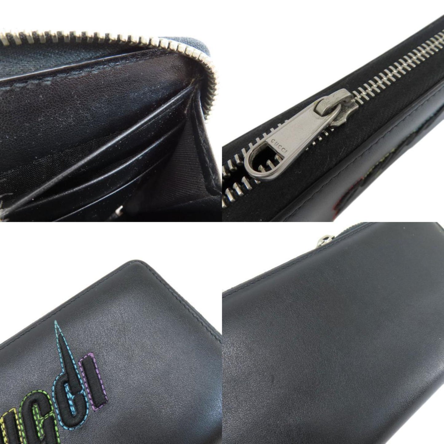 Gucci Black Leather Long Wallet (Bi-Fold)