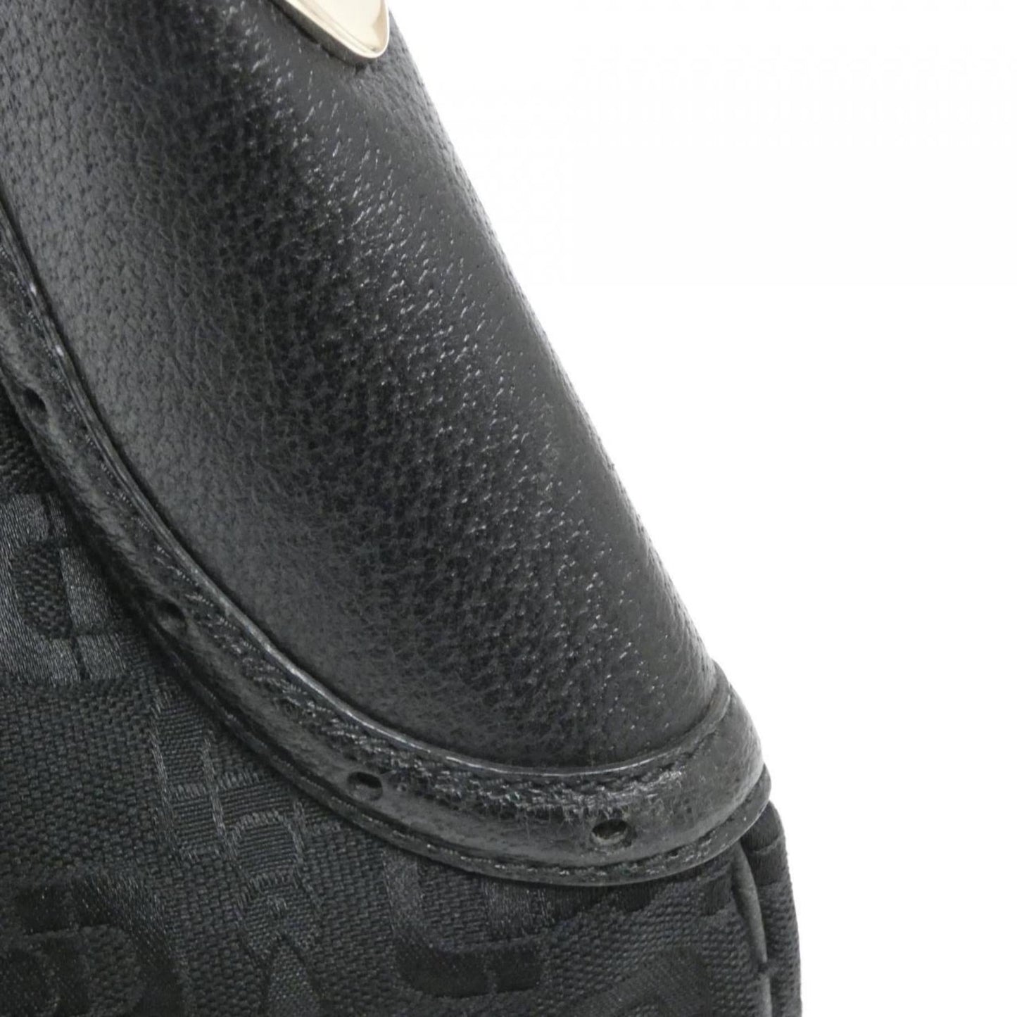 Gucci Black Canvas Leather Shoulder Bag