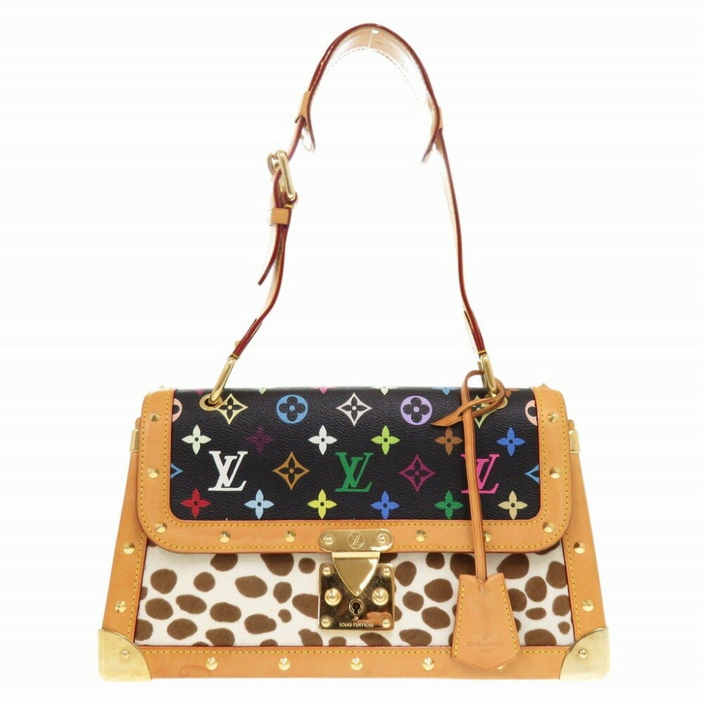Louis Vuitton Black Multi-Color Noir Monogram Multicolore Leather Shoulder Bag