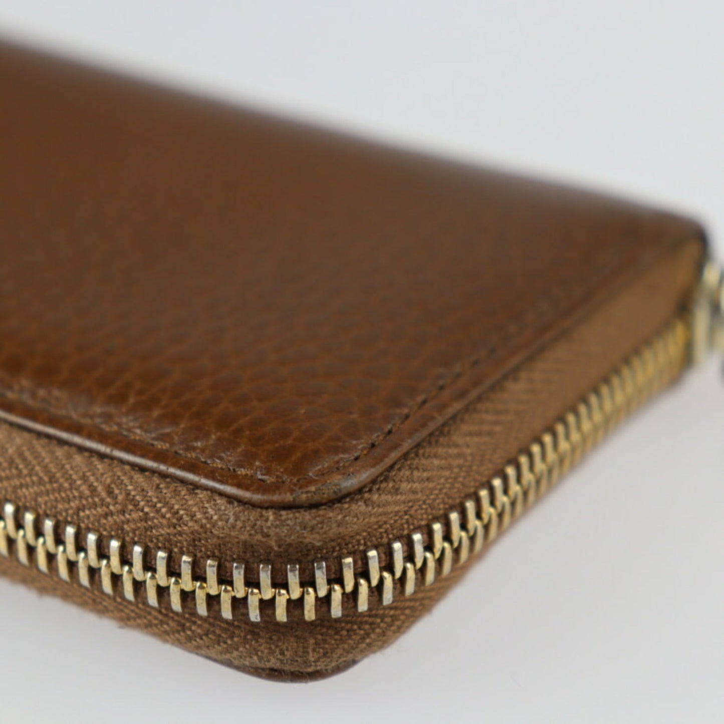 Gucci Gucci Swing Brown Leather Coin Purse/Coin Case