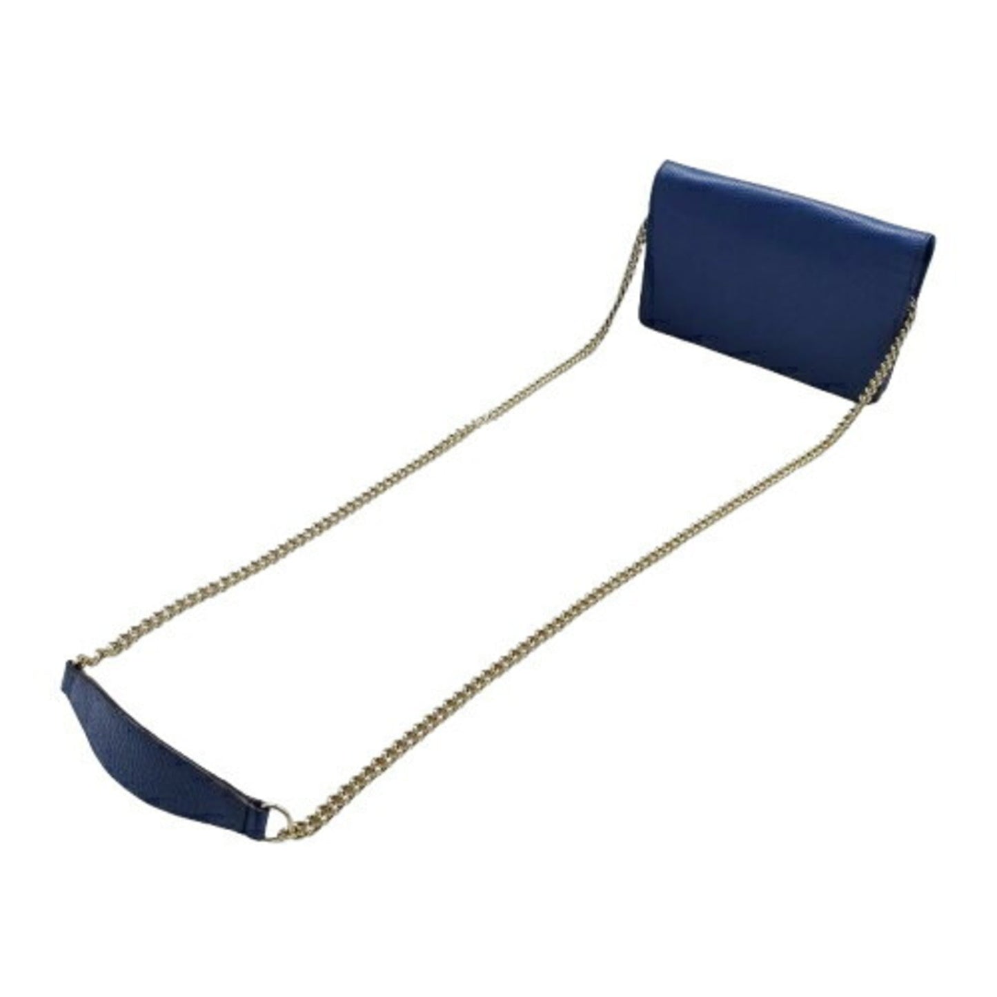 Gucci Blue Leather Chain/Shoulder Wallet