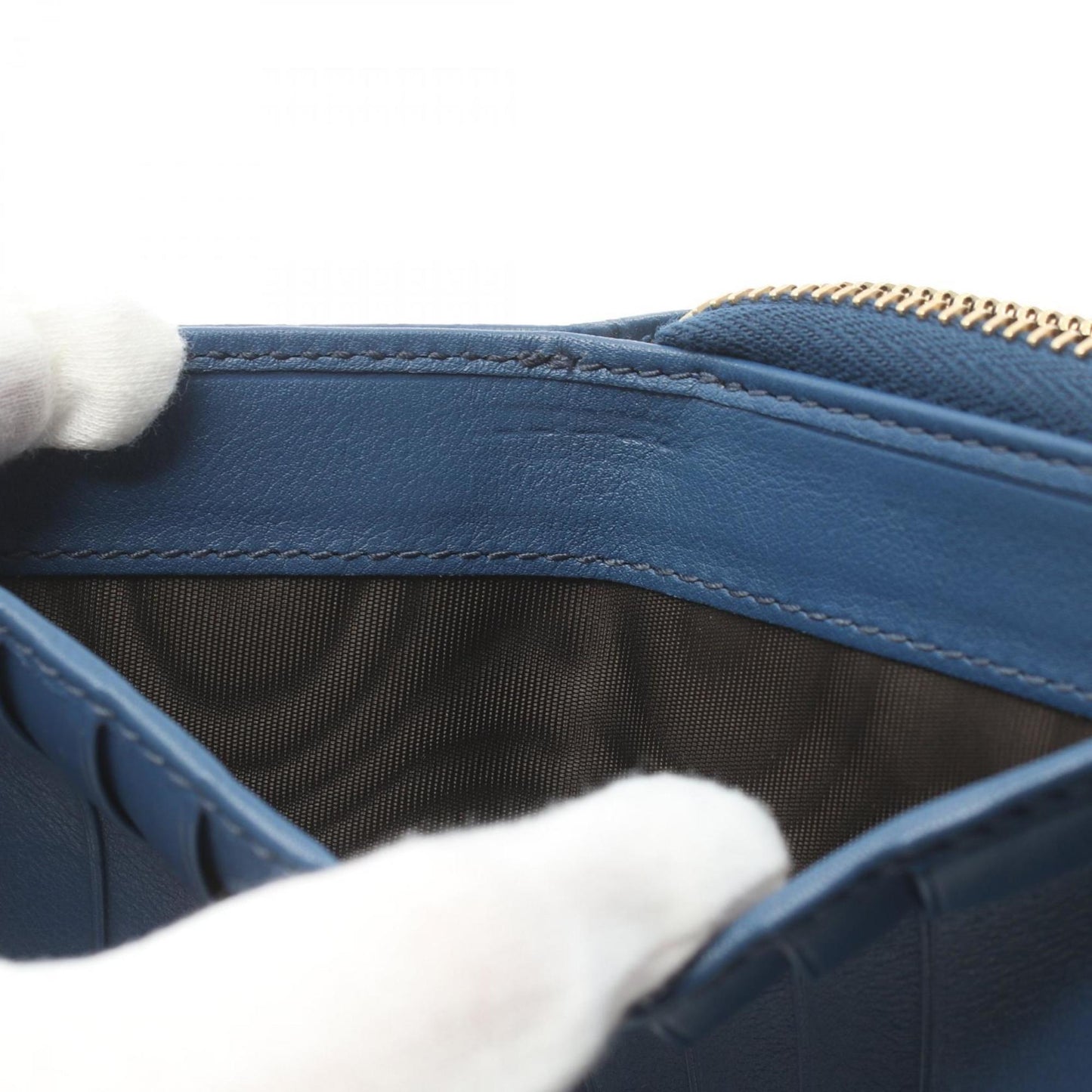 Gucci Microguccissima Blue Leather Wallet (Bi-Fold)