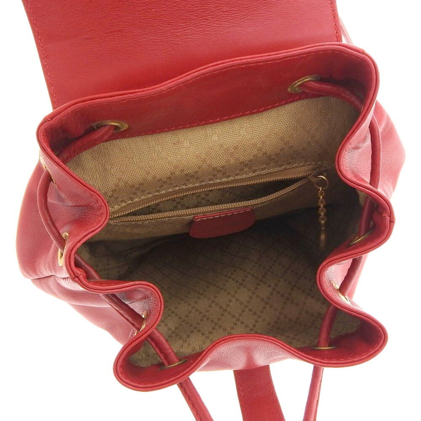 Gucci Red Color Leather Backpack