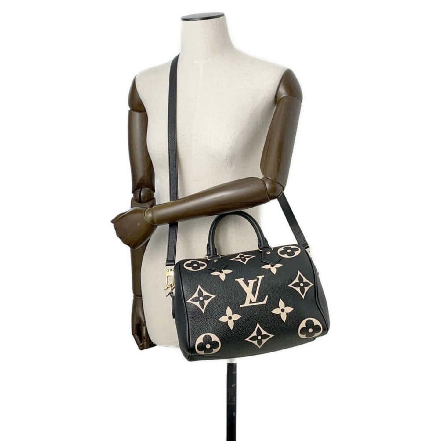 Louis Vuitton Bicolor Black Noir Monogram Empreinte Handbag Shoulder Bag