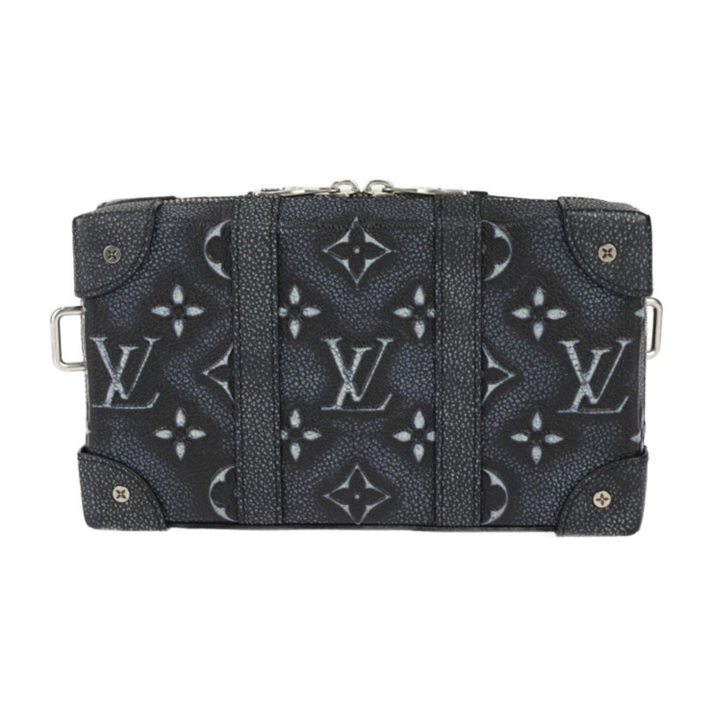 Louis Vuitton Black Leather Clutch Bag Pochette Shoulder Bag