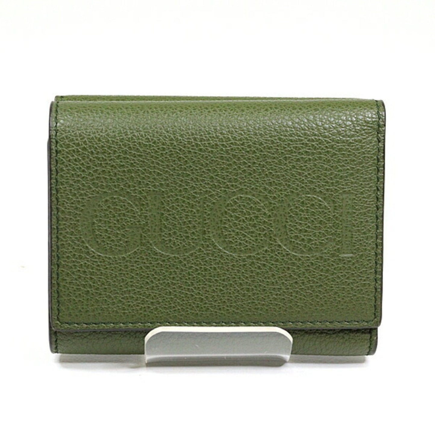 Gucci Green Khaki Leather Wallet (Tri-Fold) ()