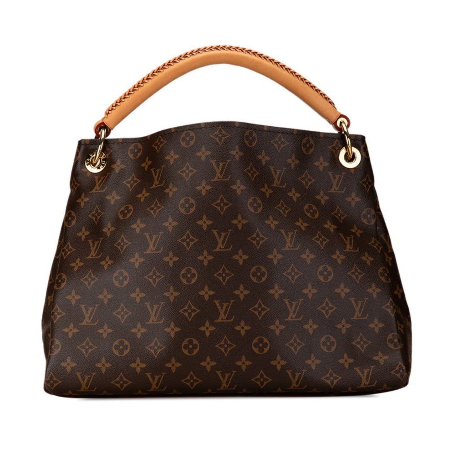 Louis Vuitton Brown Pvc Leather Shoulder Bag Tote Bag
