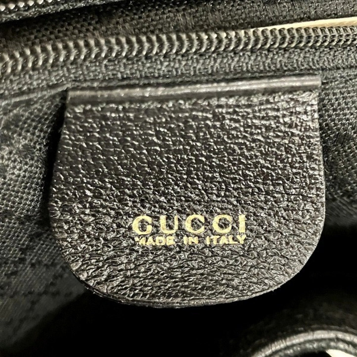 Gucci Black Suede Leather Backpack
