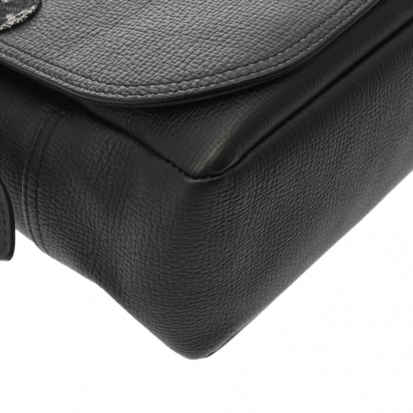 Louis Vuitton Black Denim Canvas Leather Shoulder Bag