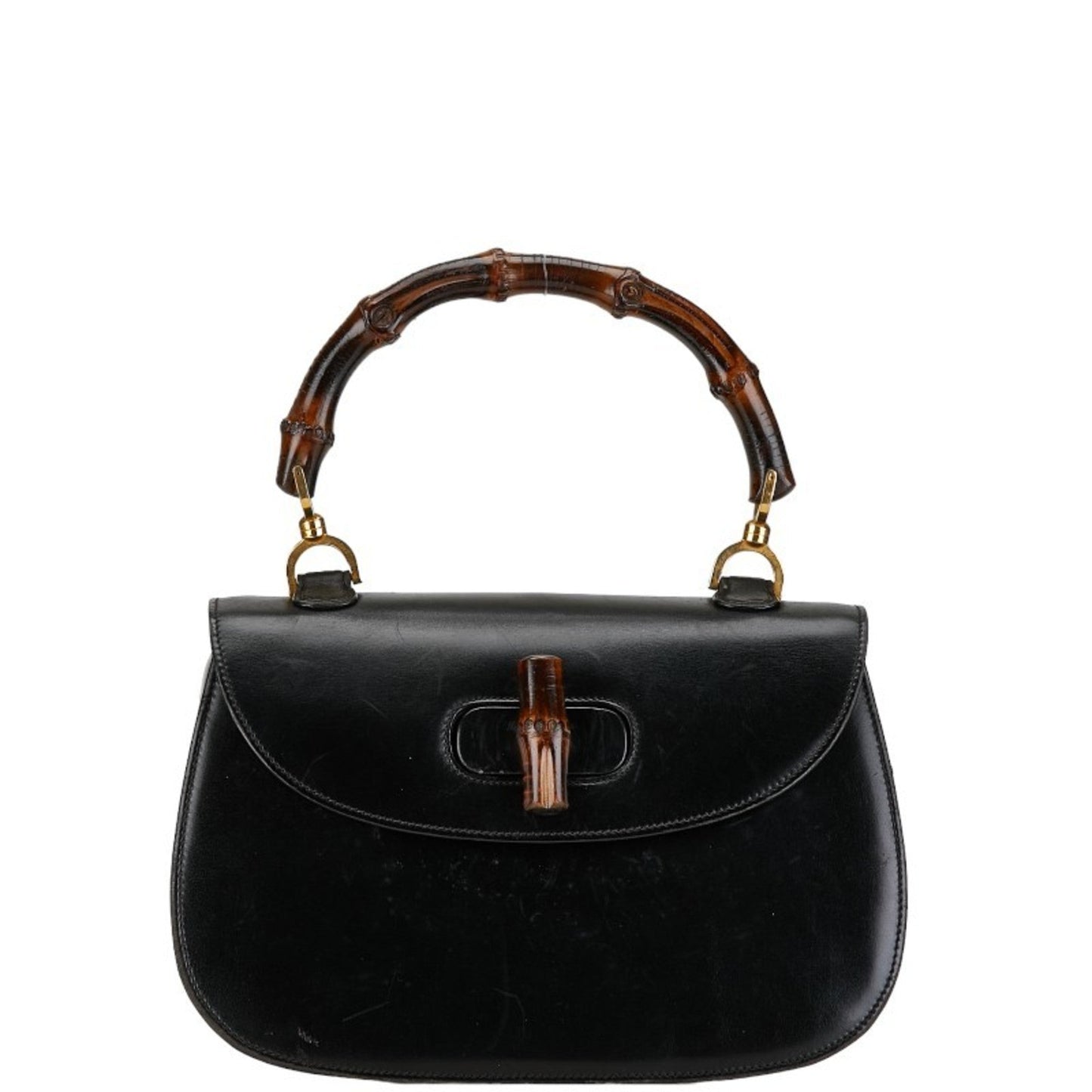 Gucci Black Leather Handbag Shoulder Bag
