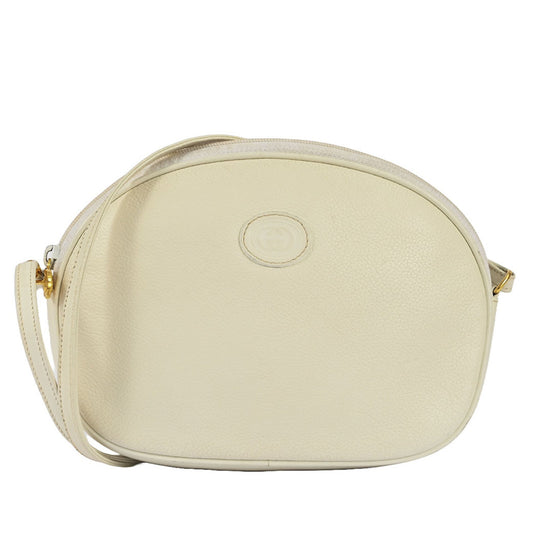 Gucci White Leather Pochette Shoulder Bag ()