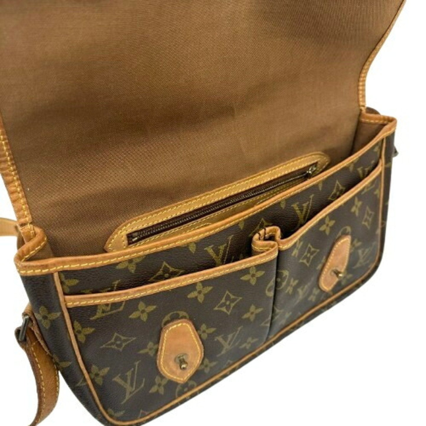 Louis Vuitton Monogram Brown Coated Canvas Shoulder Bag