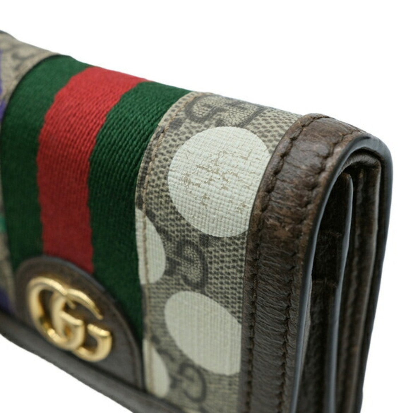 Gucci Beige Brown Multi-Color Gg Supreme Wallet (Bi-Fold)