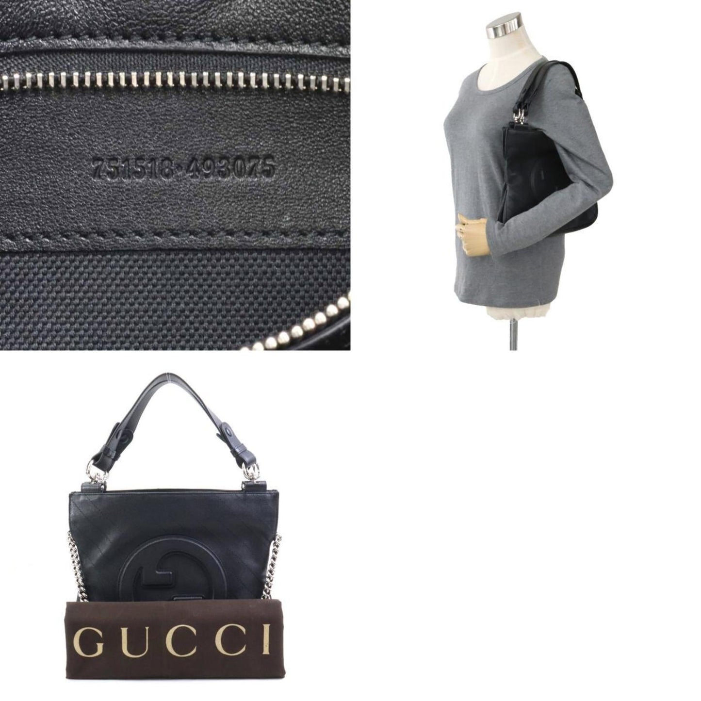 Gucci Black Leather Shoulder Bag