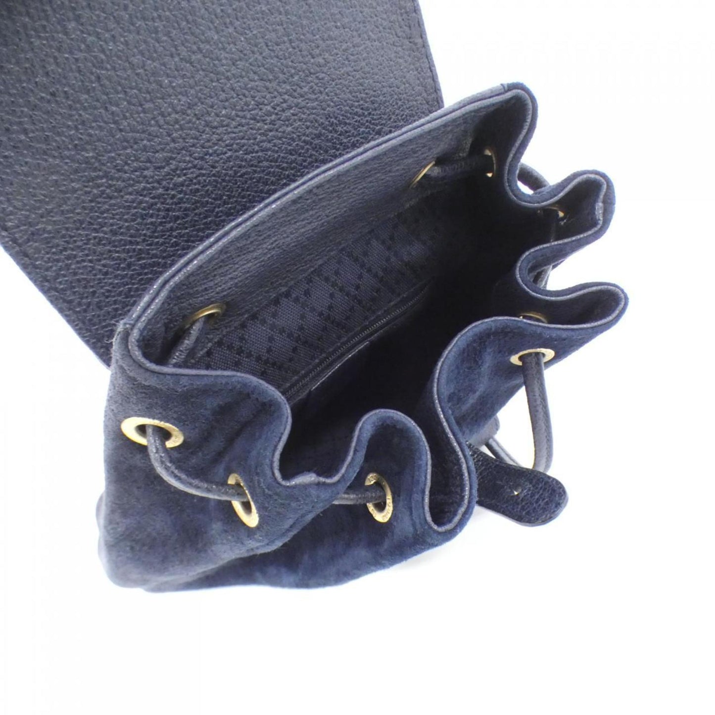 Gucci Navy Suede Leather Backpack