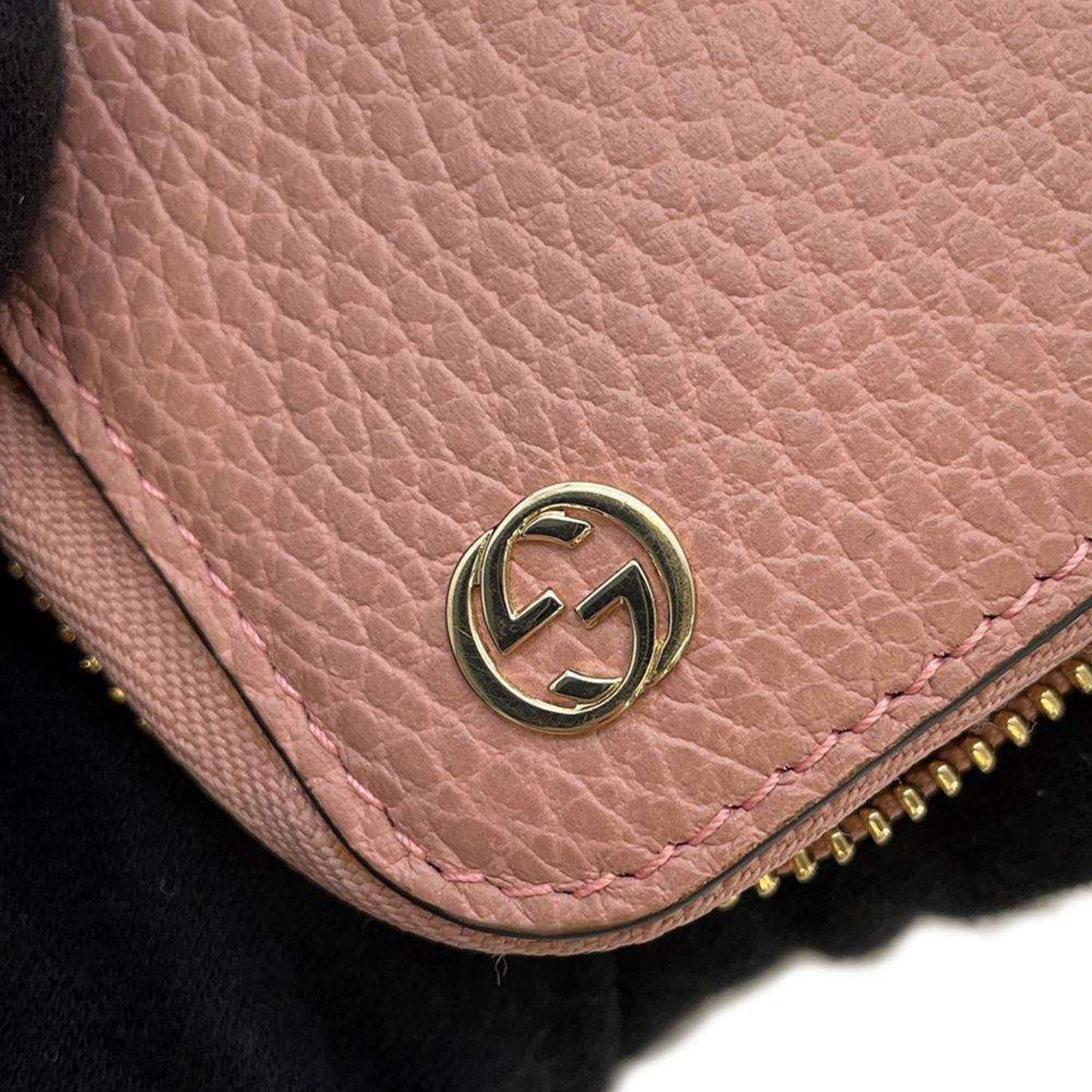 Gucci Pink Leather Long Wallet (Bi-Fold)