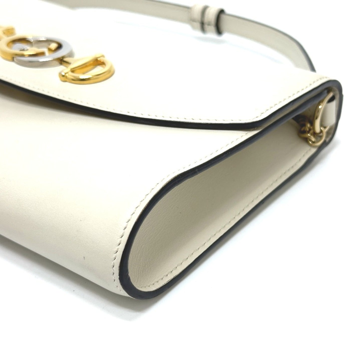 Gucci White Leather Shoulder Bag