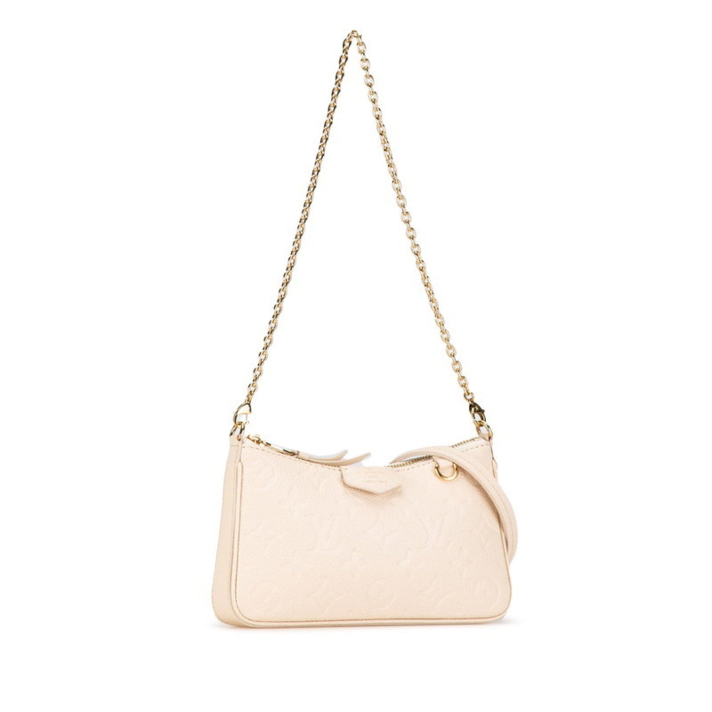 Louis Vuitton White Leather Handbag Shoulder Bag