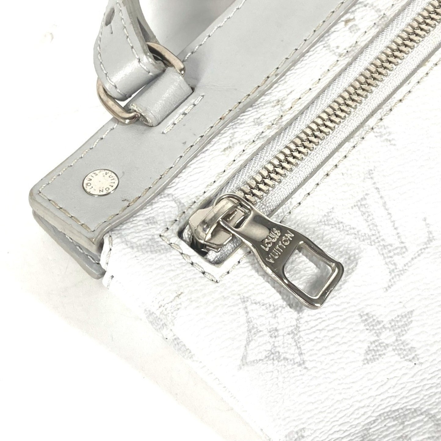 Louis Vuitton White Monogram Shoulder Bag Tote Bag