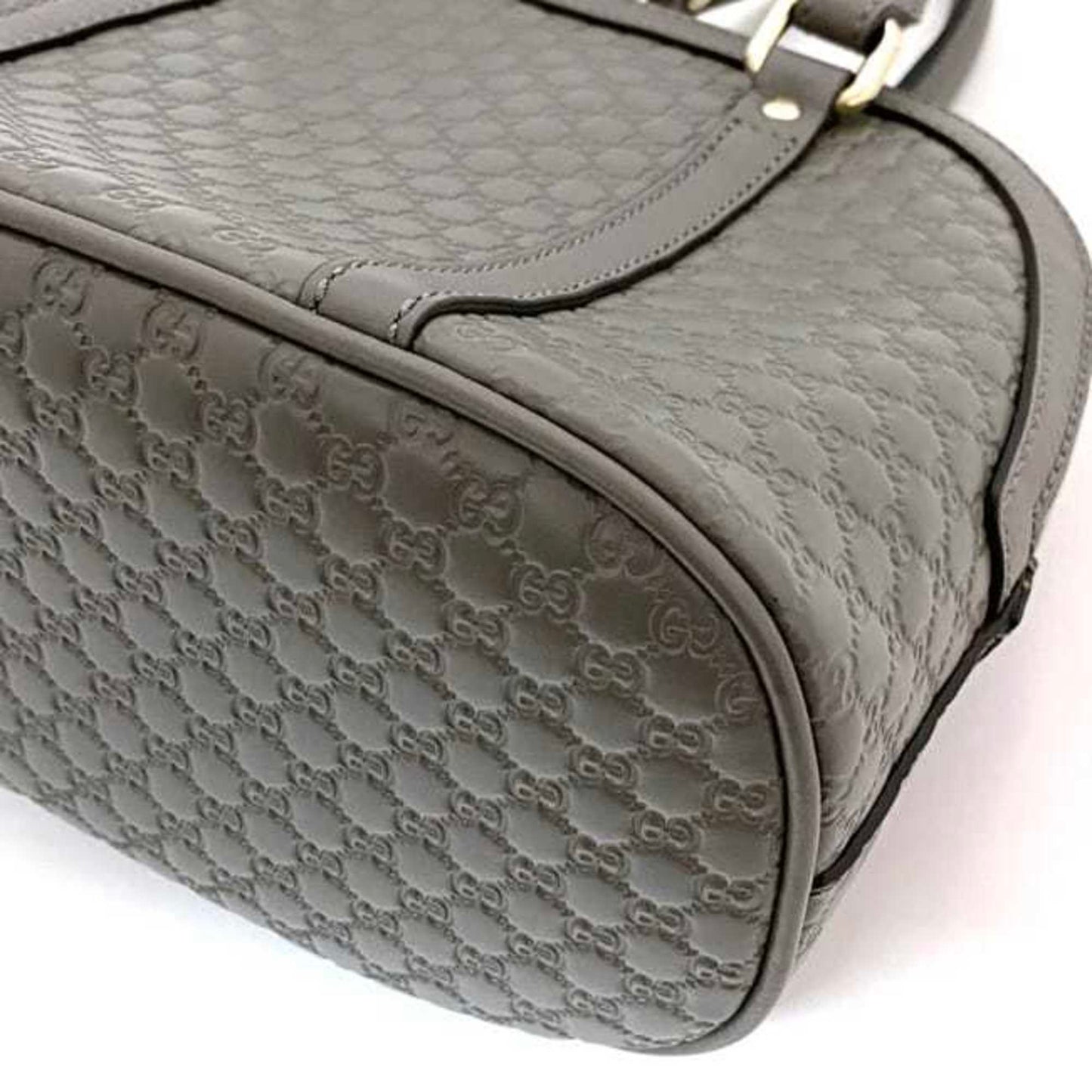 Gucci Gray Leather Handbag Shoulder Bag