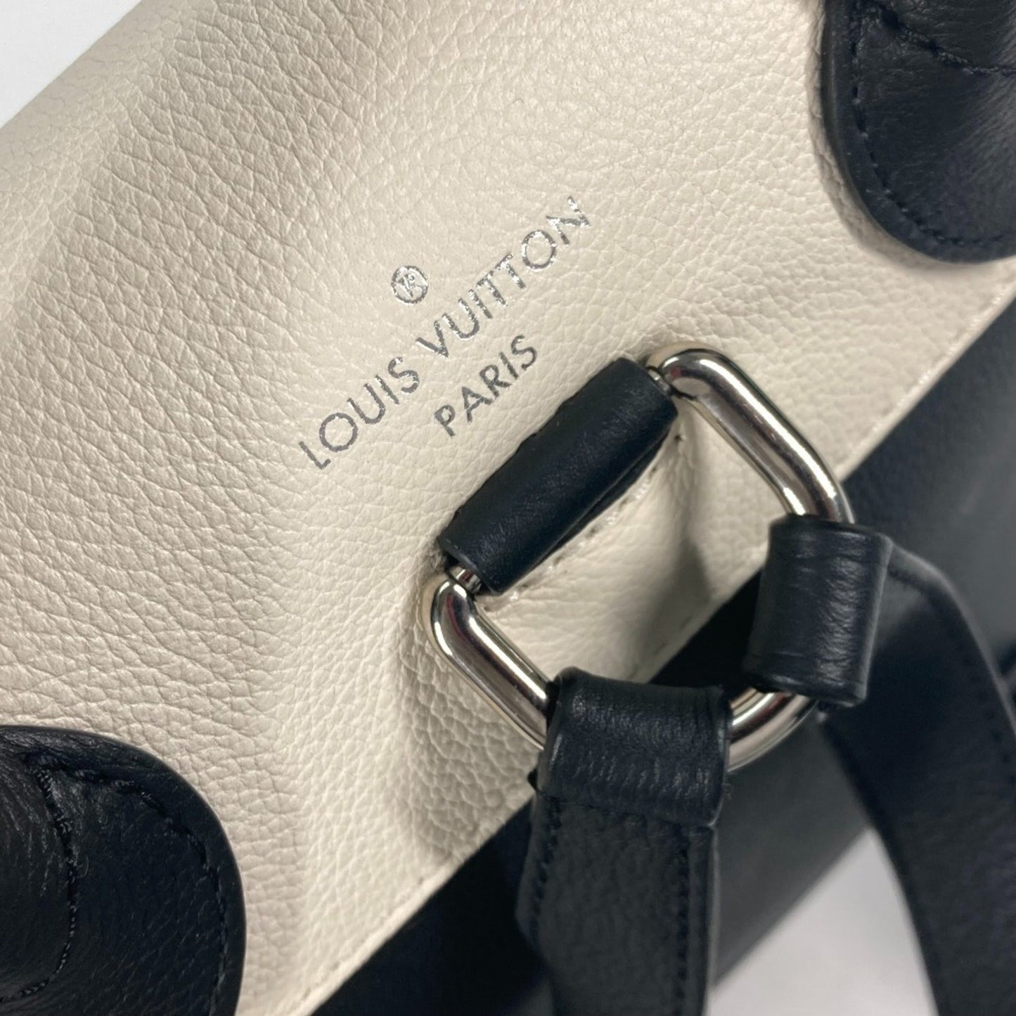 Louis Vuitton Black White Leather Backpack