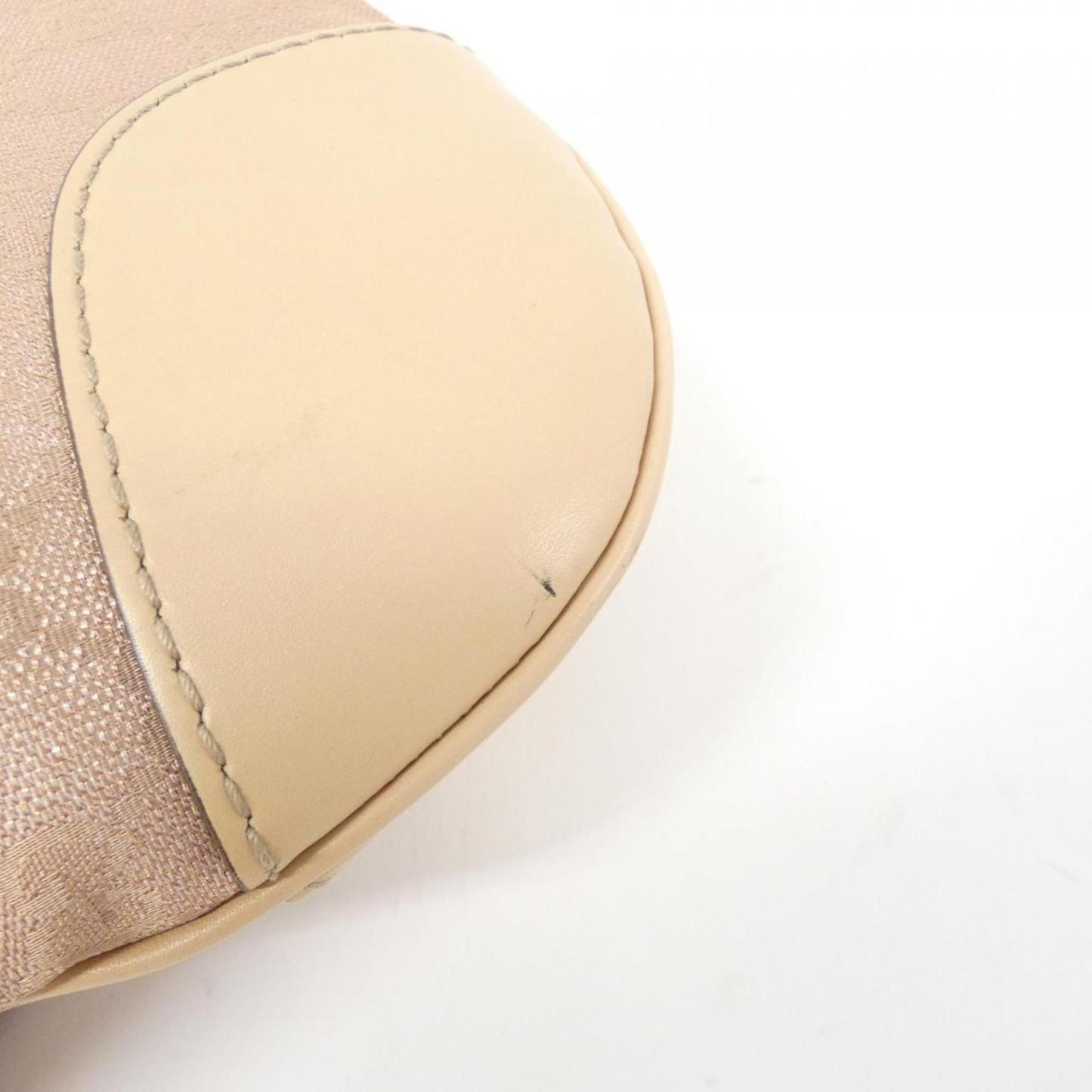 Gucci Beige Pink Gg Canvas Leather Shoulder Bag