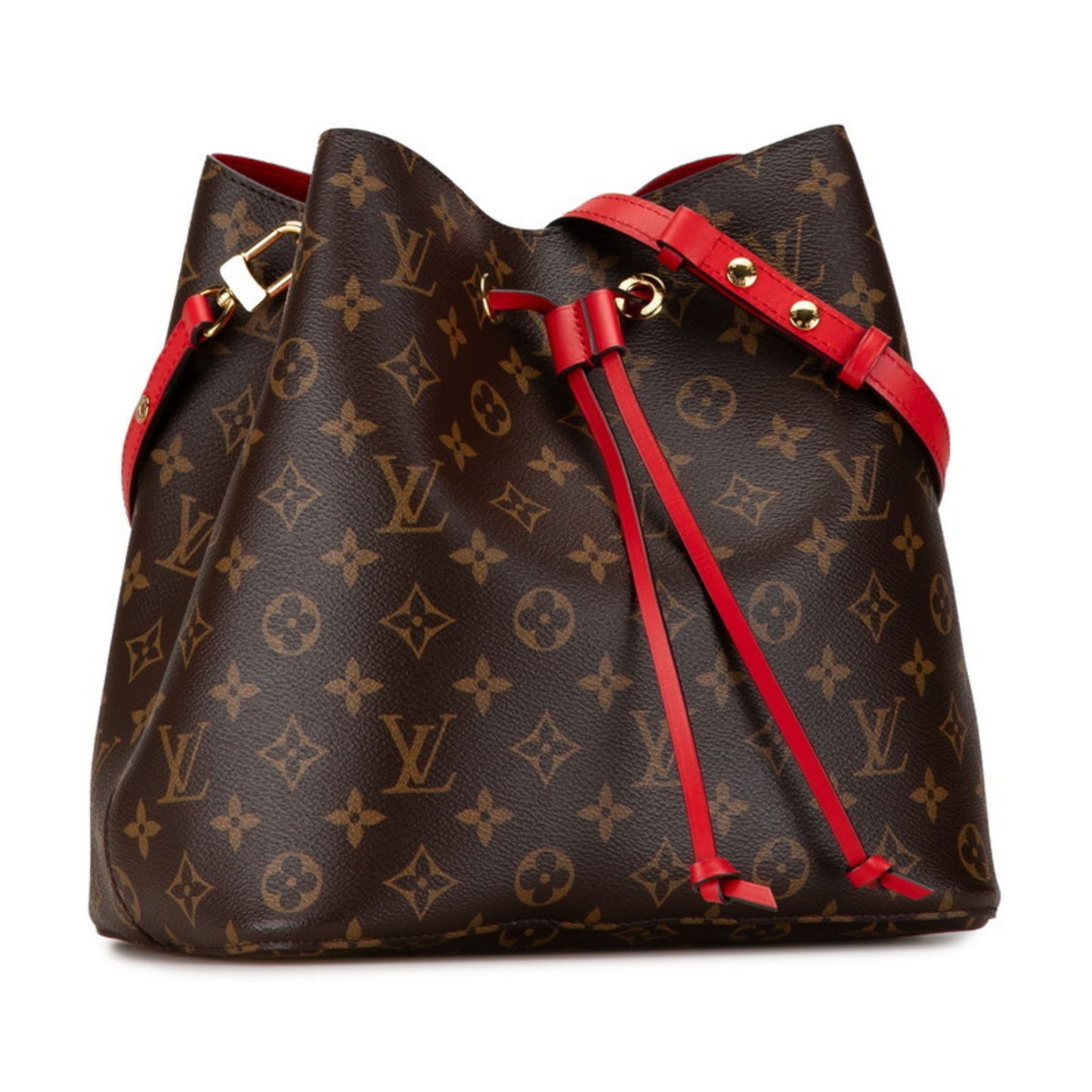 Louis Vuitton Coquelicots Red Brown Red Color Pvc Leather Shoulder Bag