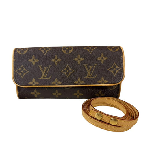Louis Vuitton Brown Monogram Canvas Pochette Shoulder Bag ()