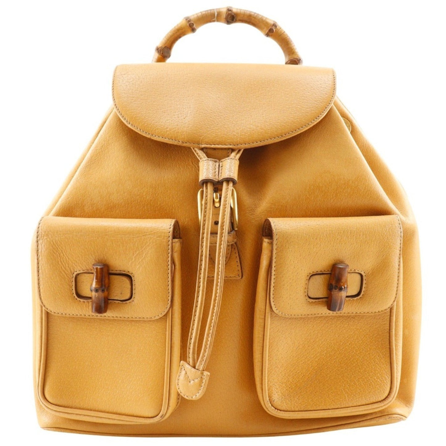 Gucci Yellow Leather Backpack ()